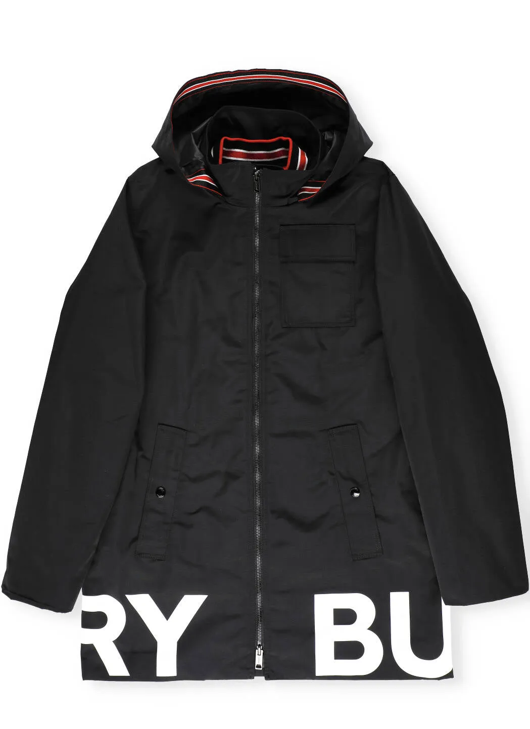 Burberry Kids Logo Printed Hooded Jacket