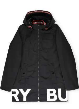 Burberry Kids Logo Printed Hooded Jacket