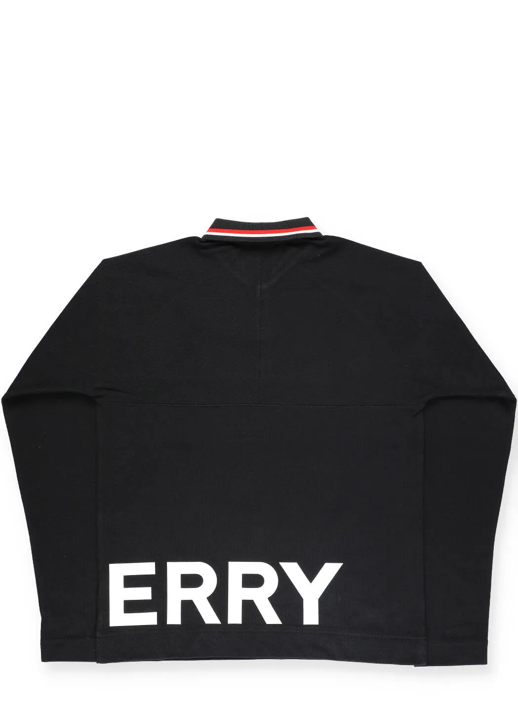 Burberry Kids Logo Printed Long Sleeve Polo Shirt