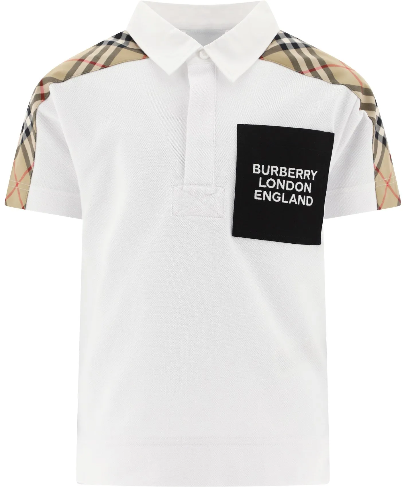 Burberry Kids Logo Printed Pocket Polo Shirt