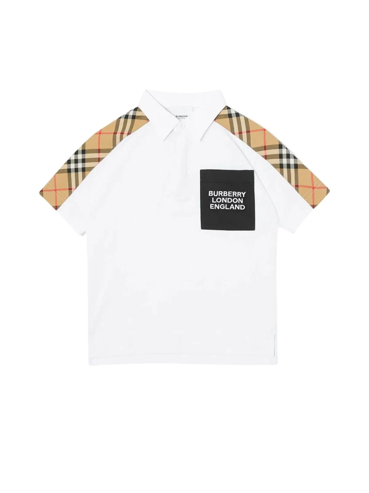Burberry Kids Logo Printed Pocket Polo Shirt