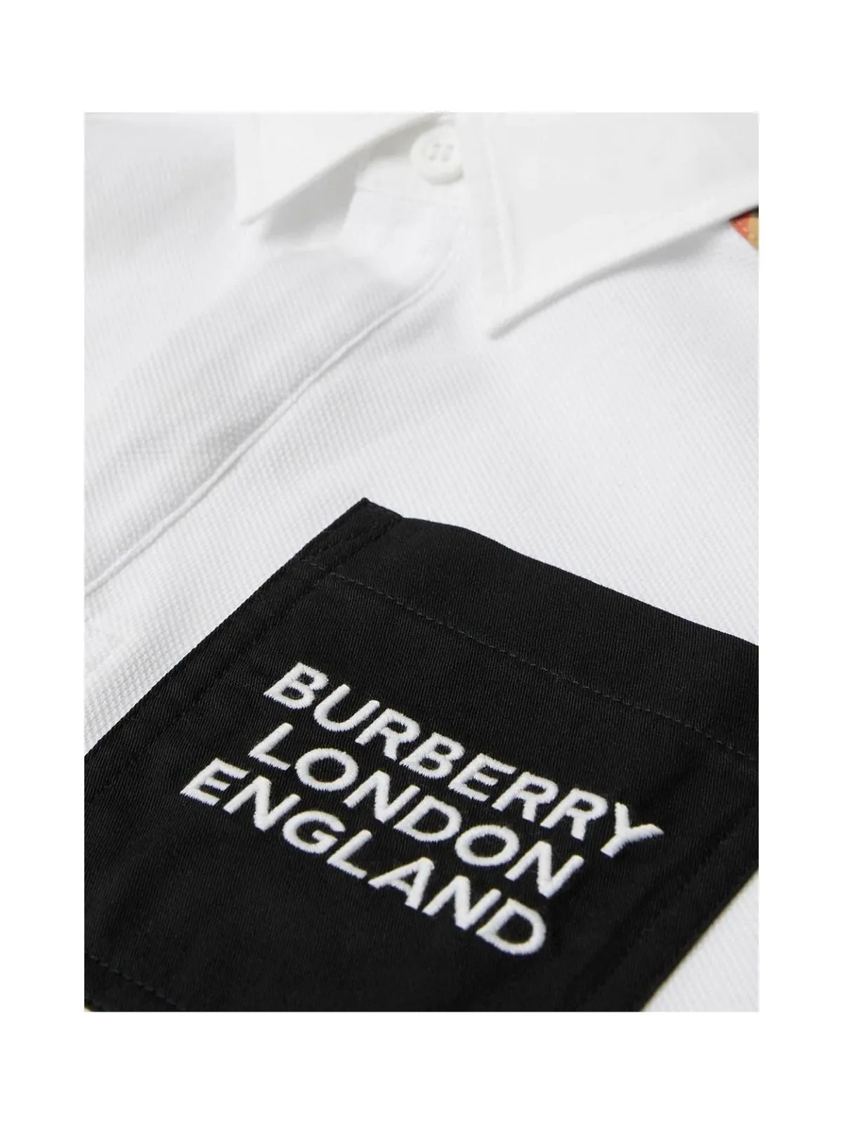 Burberry Kids Logo Printed Pocket Polo Shirt