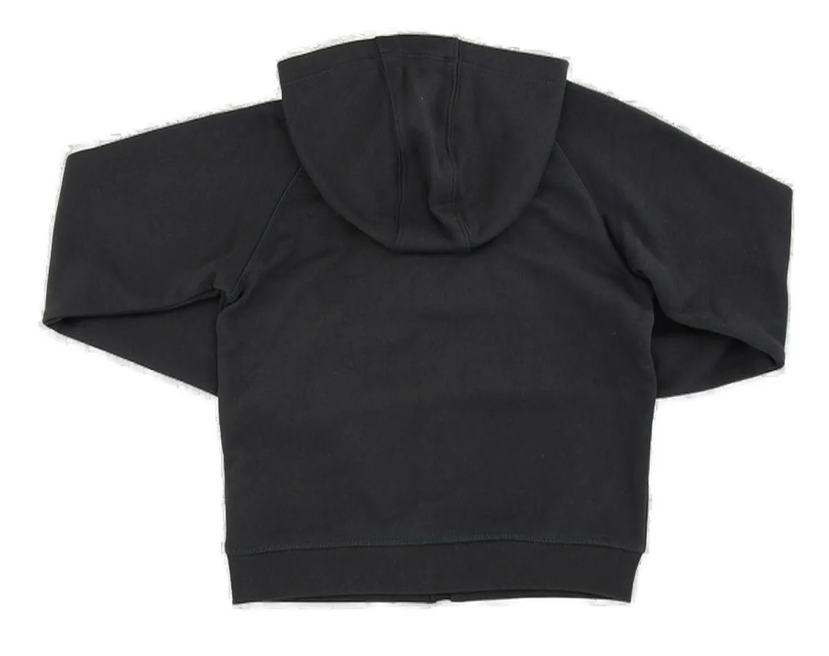 Burberry Kids Logo Printed Zip-Up Hoodie