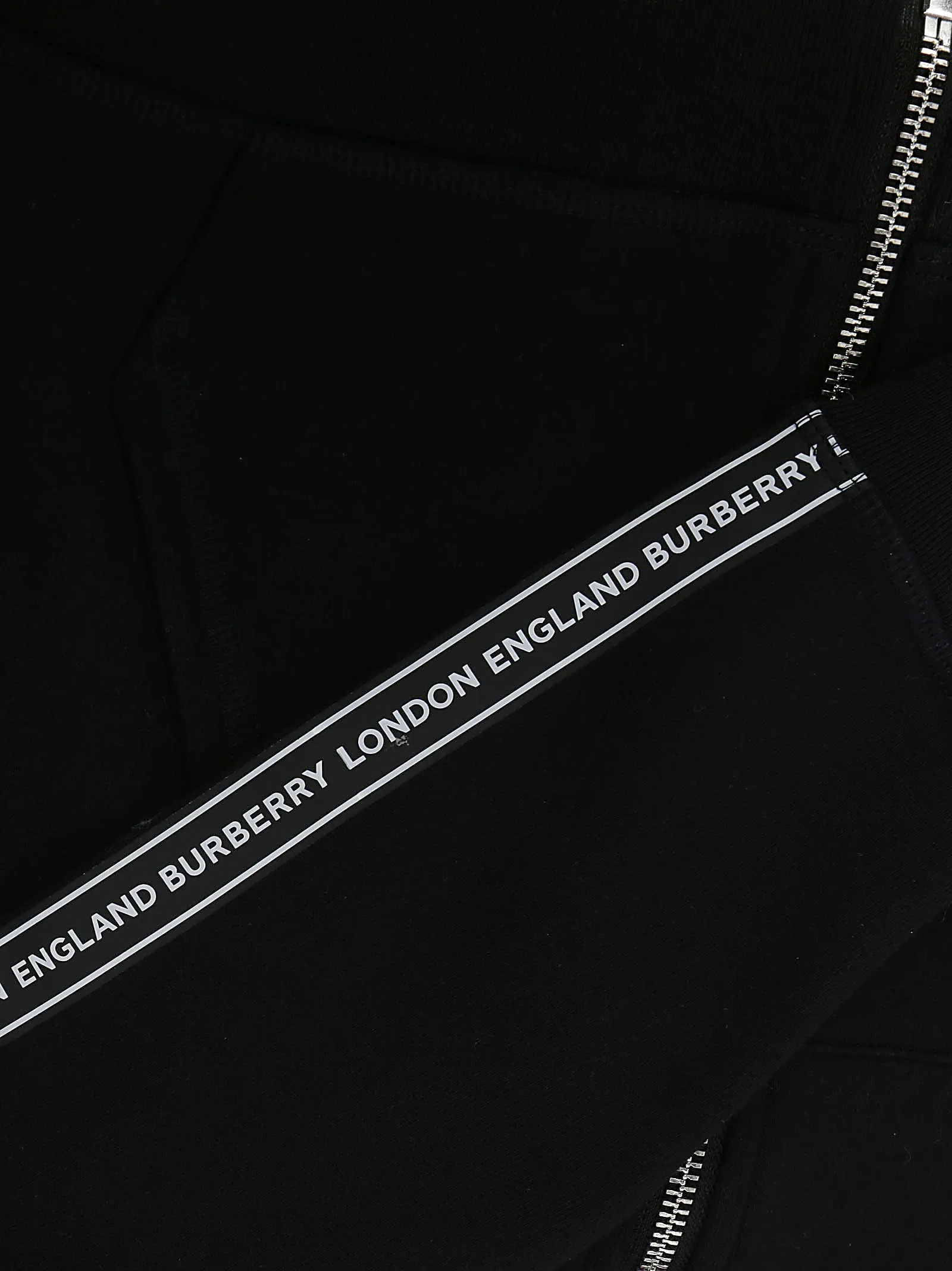 Burberry Kids Logo Tape Zip-Up Hooded Jacket