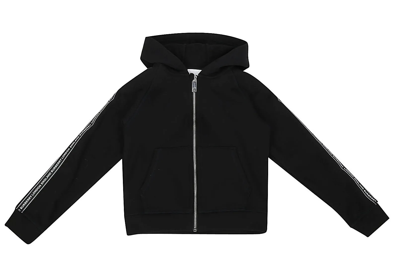 Burberry Kids Logo Tape Zip-Up Hooded Jacket