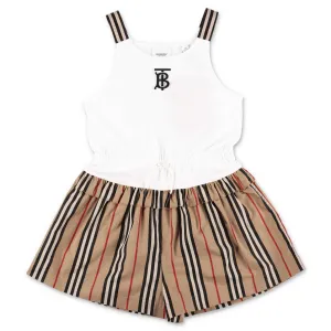 Burberry Kids Monogram Motif Icon Stripe Playsuit