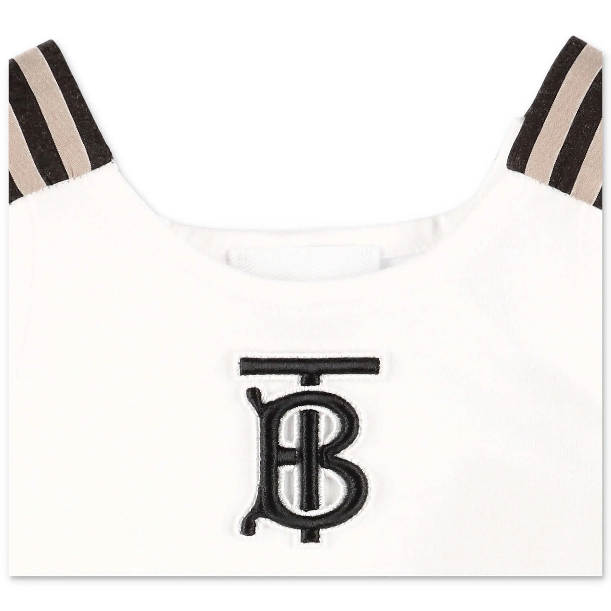 Burberry Kids Monogram Motif Icon Stripe Playsuit