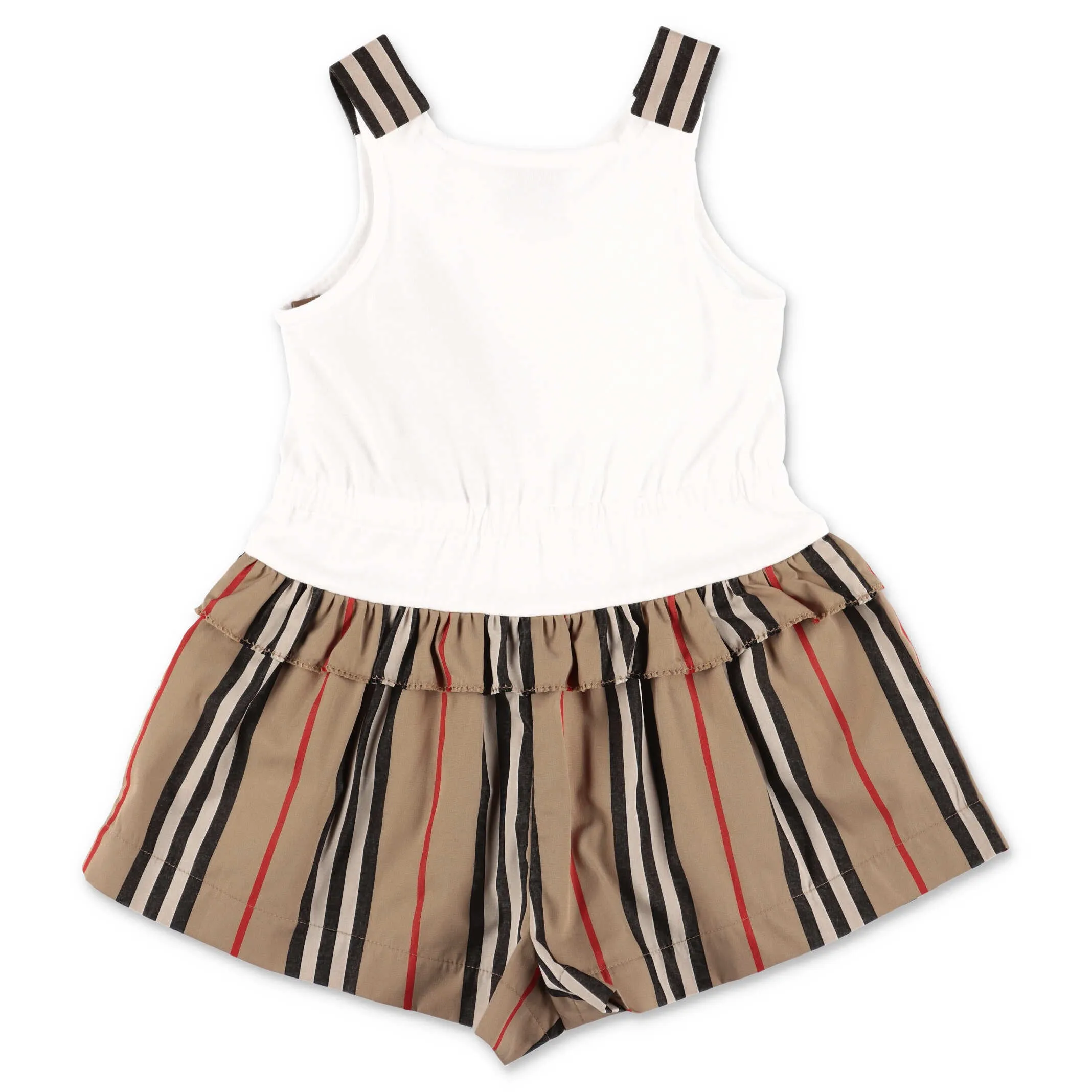 Burberry Kids Monogram Motif Icon Stripe Playsuit