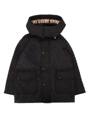 Burberry Kids Monogram Quilted Hooded Coat