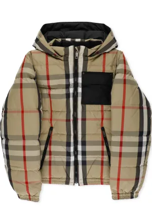 Burberry Kids Reversible Checked Puffer Coat
