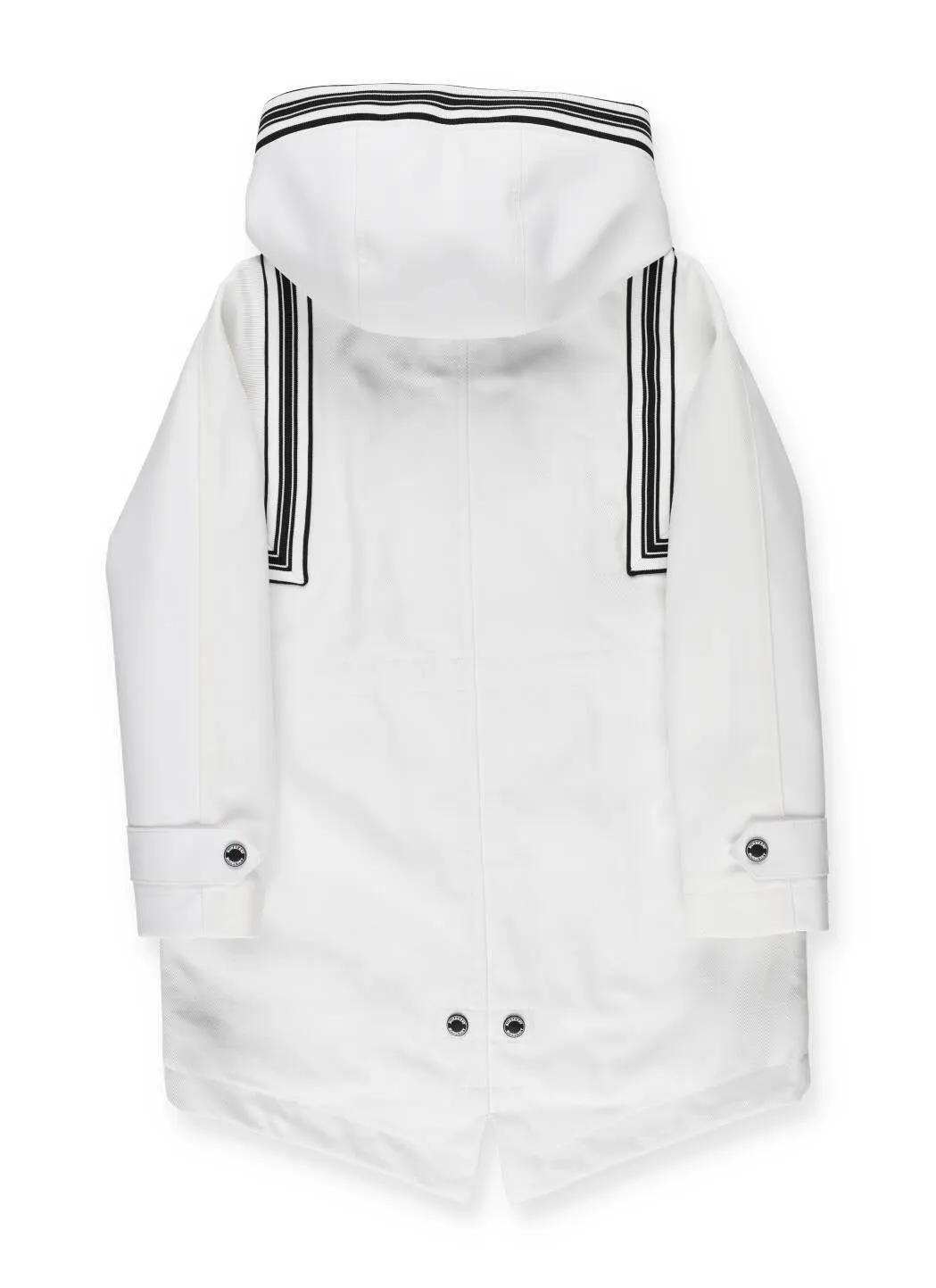 Burberry Kids Rib Knit Stripe Detail Panelled Parka