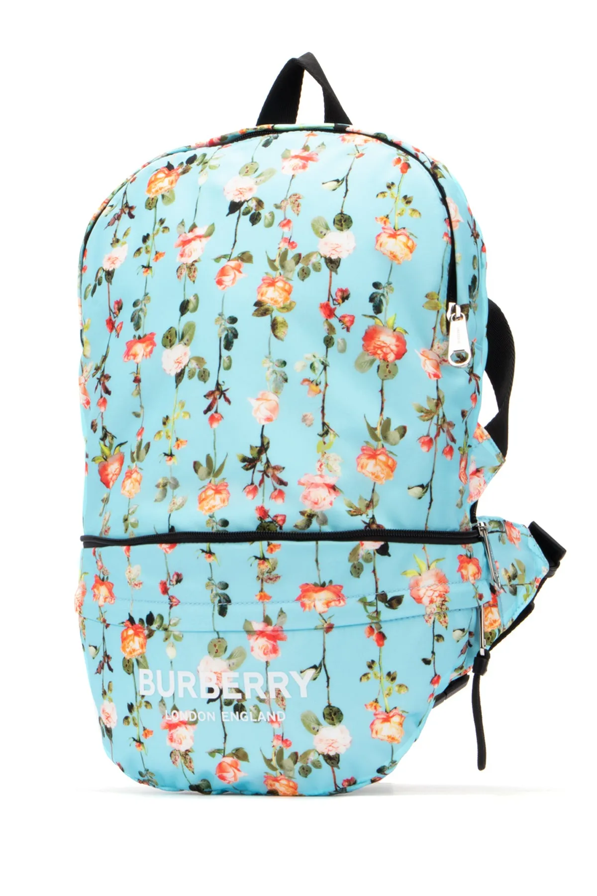 Burberry Kids Rose Print Convertible Backpack