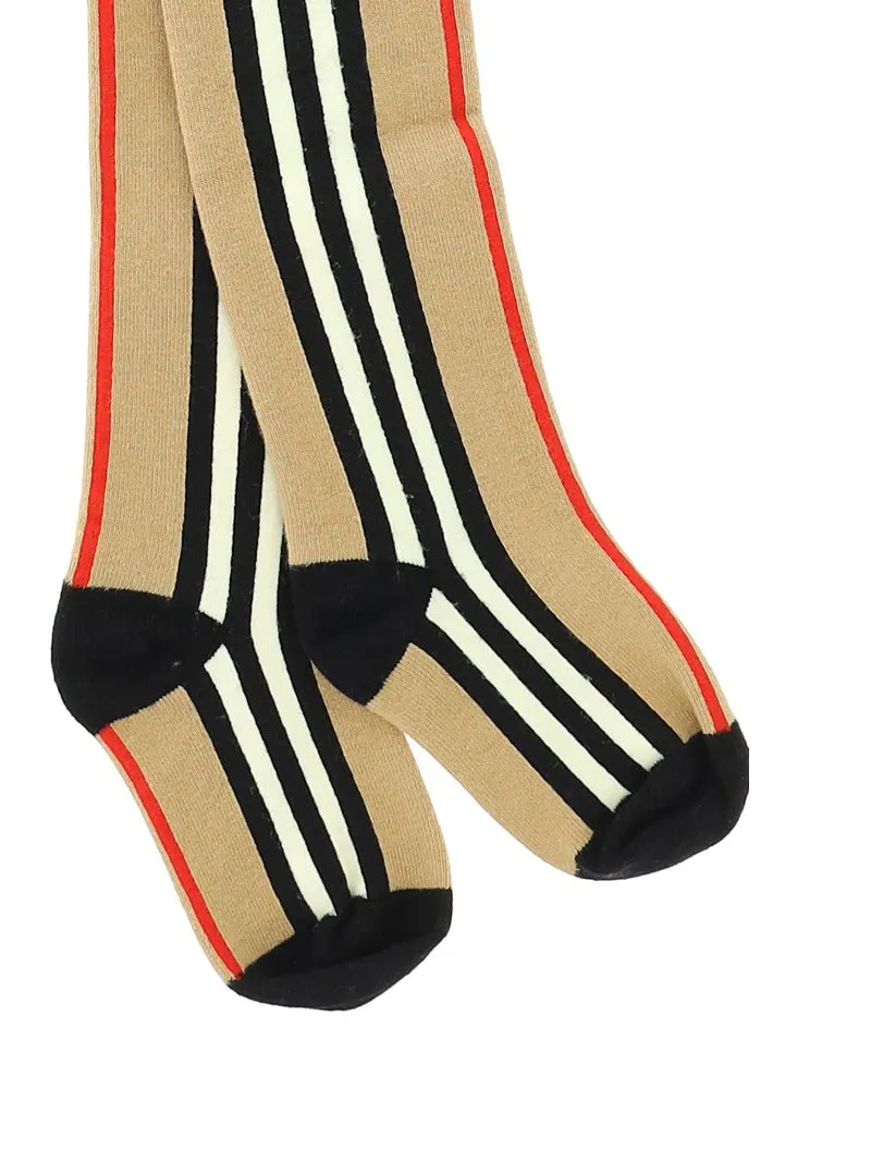 Burberry Kids Stripe-Detailed High Waist Tights