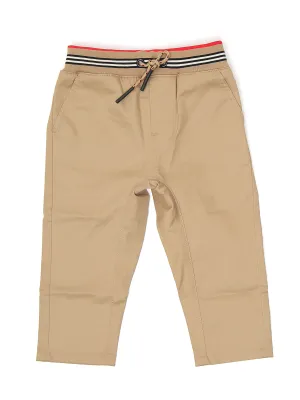 Burberry Kids Striped Drawstring Waistband Pants