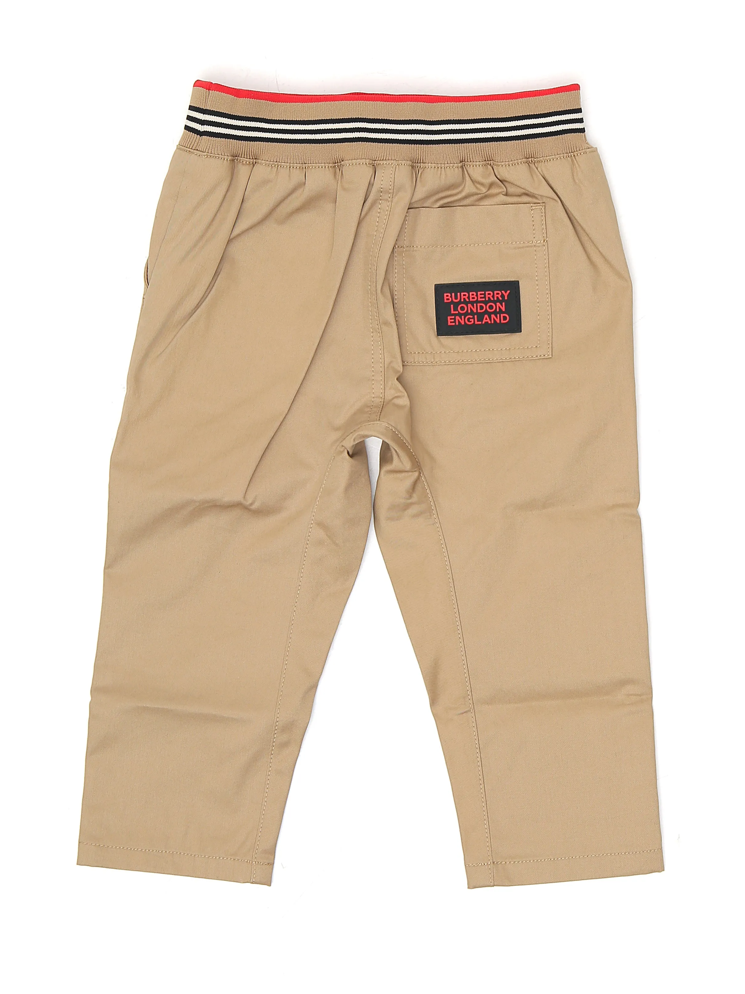 Burberry Kids Striped Drawstring Waistband Pants