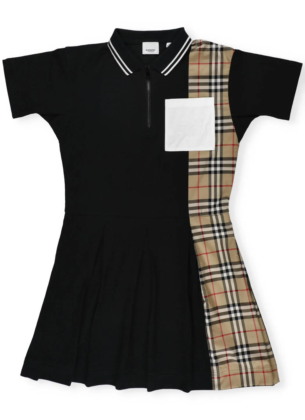 Burberry Kids Vintage Check Panel Polo Shirt Dress
