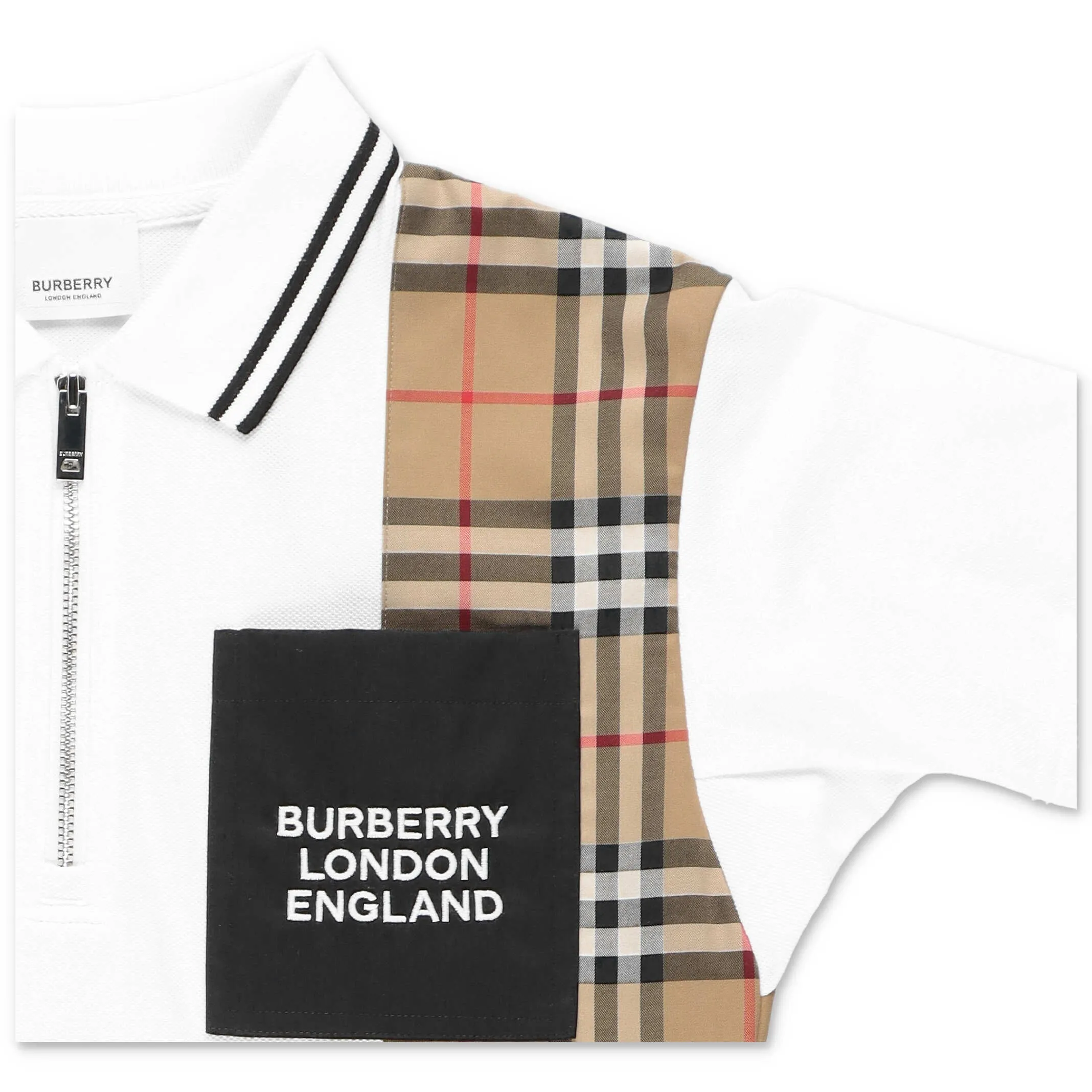 Burberry Kids Vintage Check Panel Polo Shirt Dress
