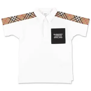 Burberry Kids Vintage Check Panel Polo Shirt