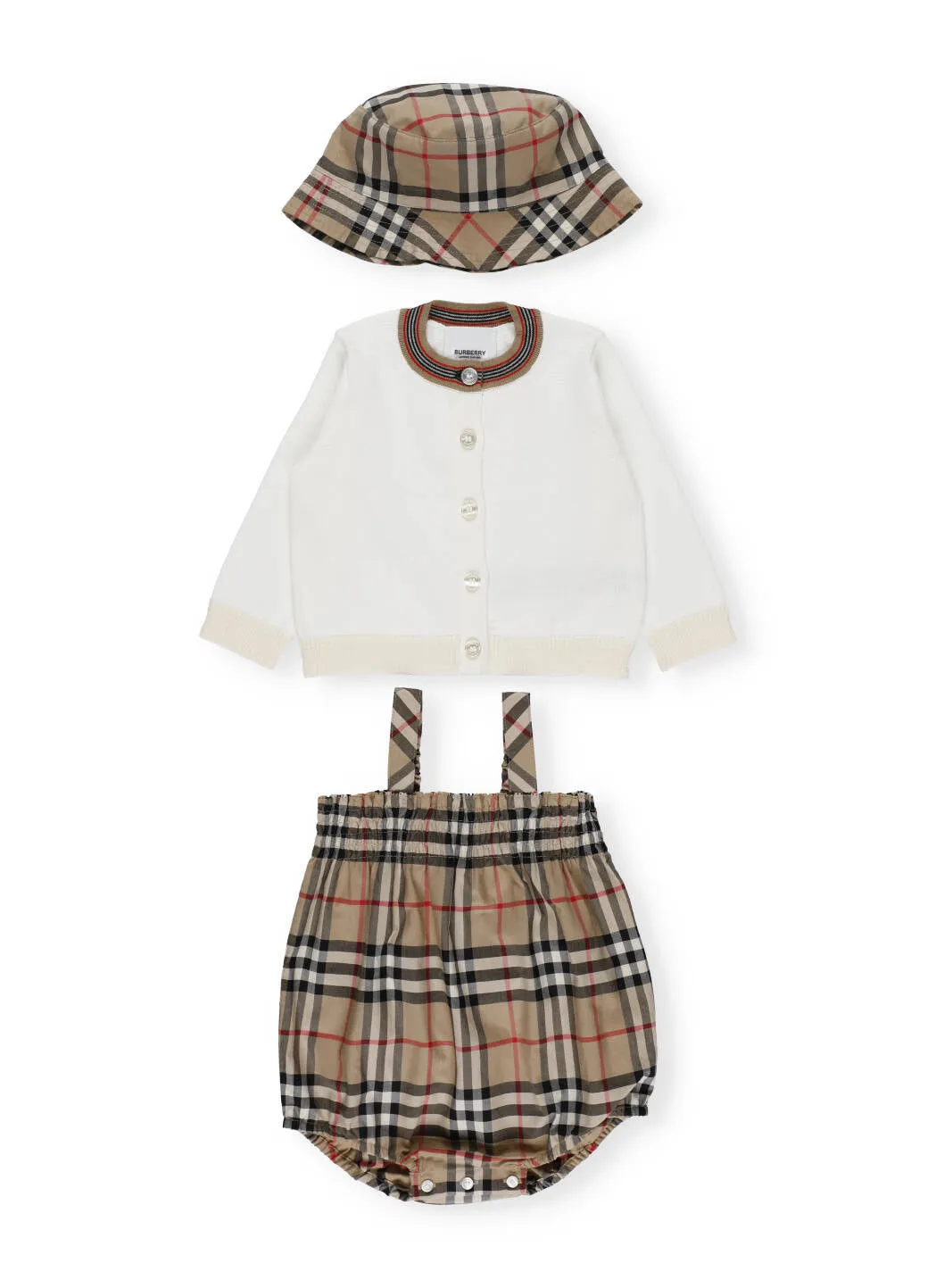 Burberry Kids Vintage Check Three-Piece Babygrow Set