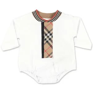 Burberry Kids Vintage Check Trim Bodysuit