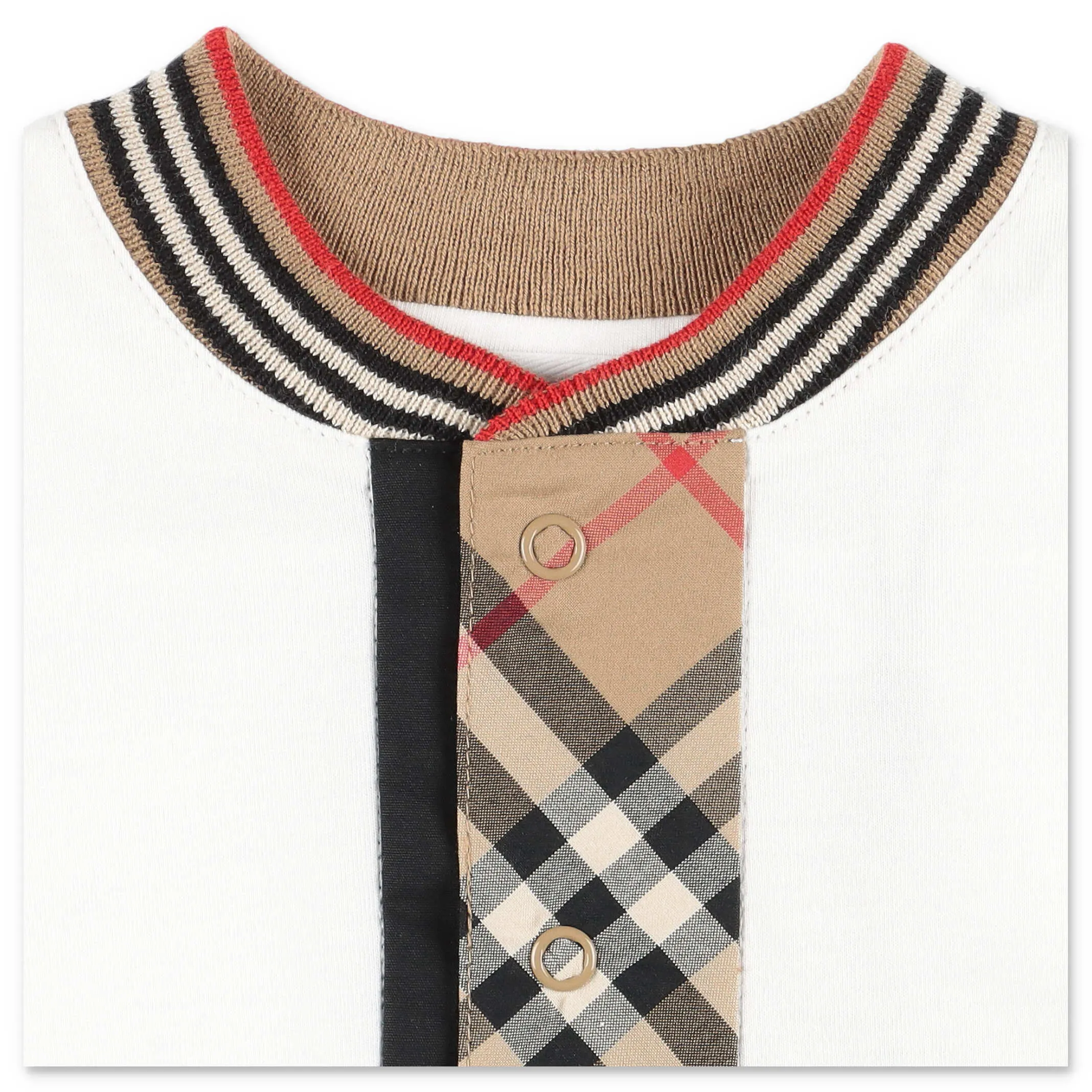 Burberry Kids Vintage Check Trim Bodysuit