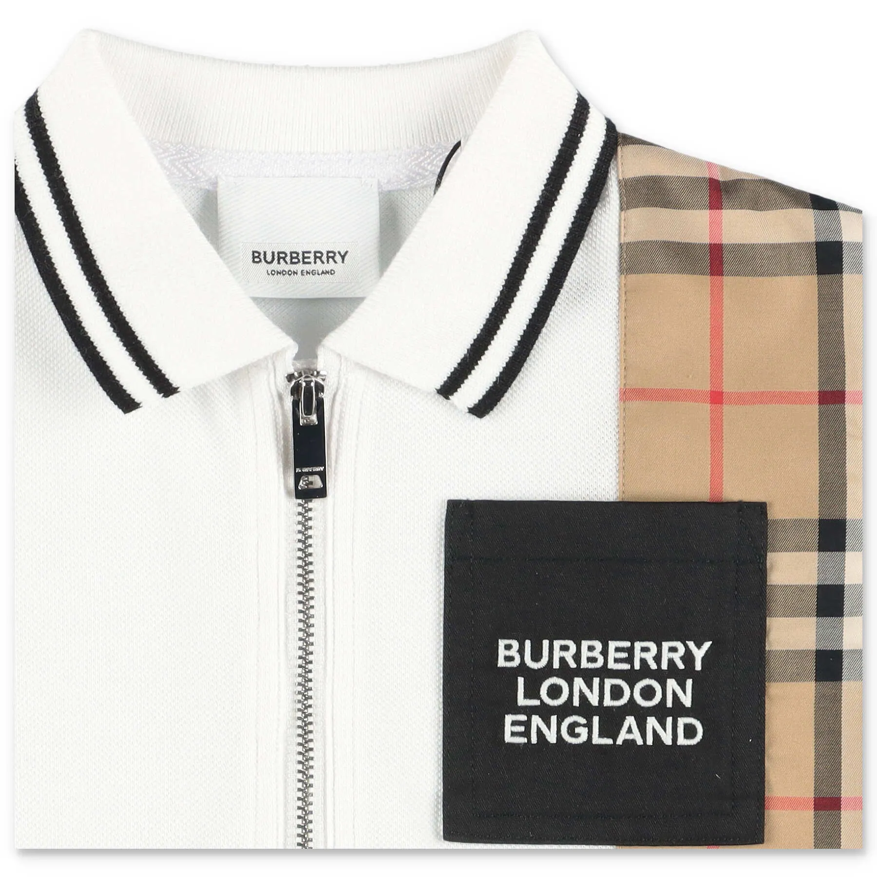 Burberry Kids Vintage Check Zipped Polo Shirt Dress