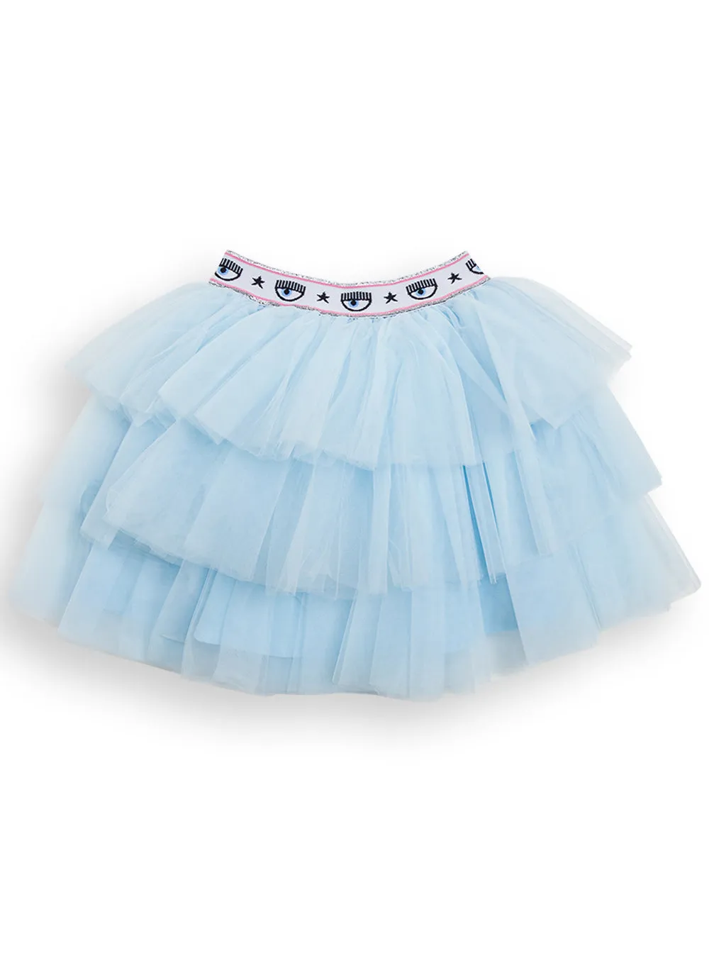 Chiara Ferragni Kids Logo Embroidered Tulle Skirt