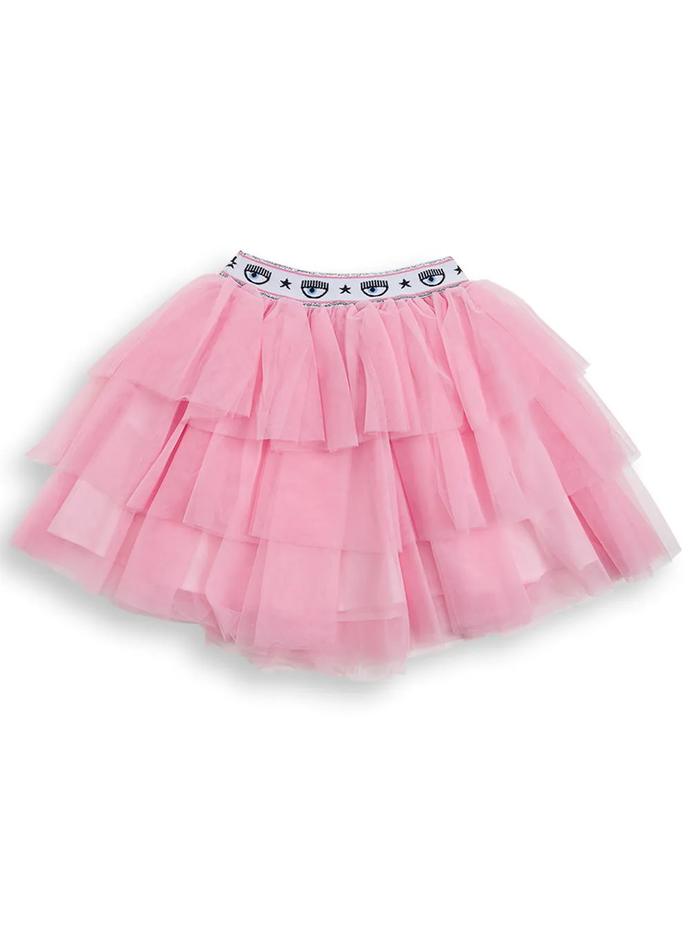 Chiara Ferragni Kids Logo Embroidered Tulle Skirt