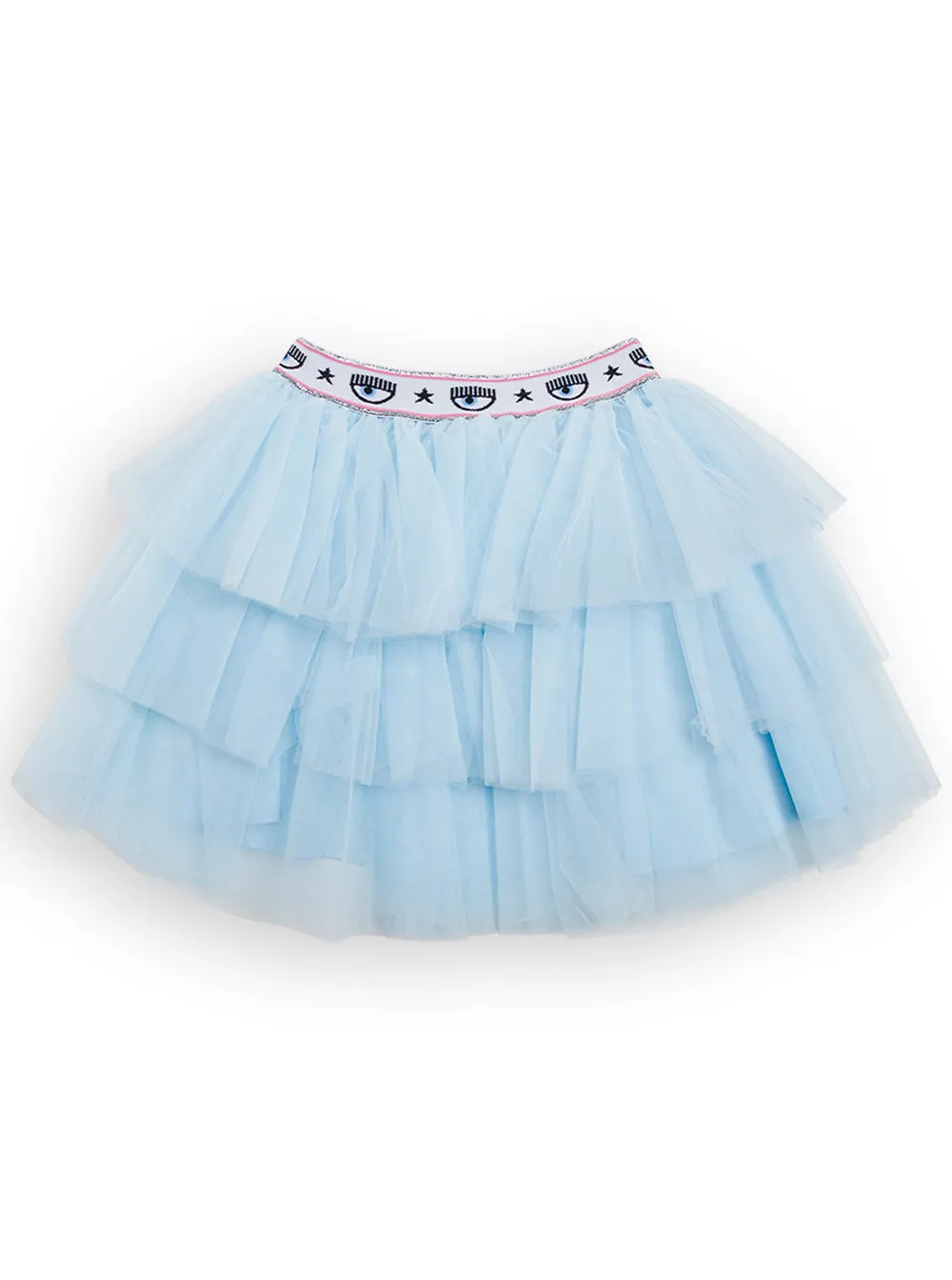 Chiara Ferragni Kids Logo Embroidered Tulle Skirt