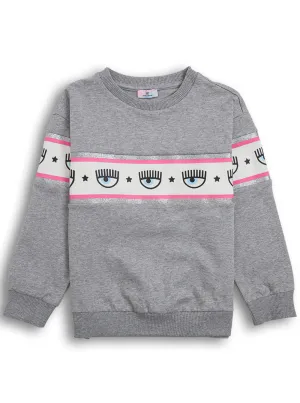 Chiara Ferragni Kids Logo Stripe Sweater