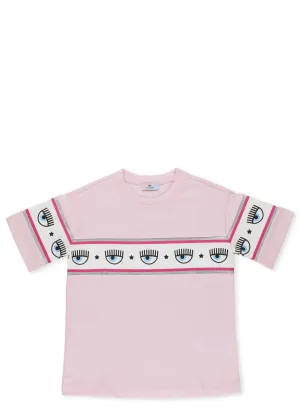 Chiara Ferragni Kids Logomania Print Crewneck T-Shirt