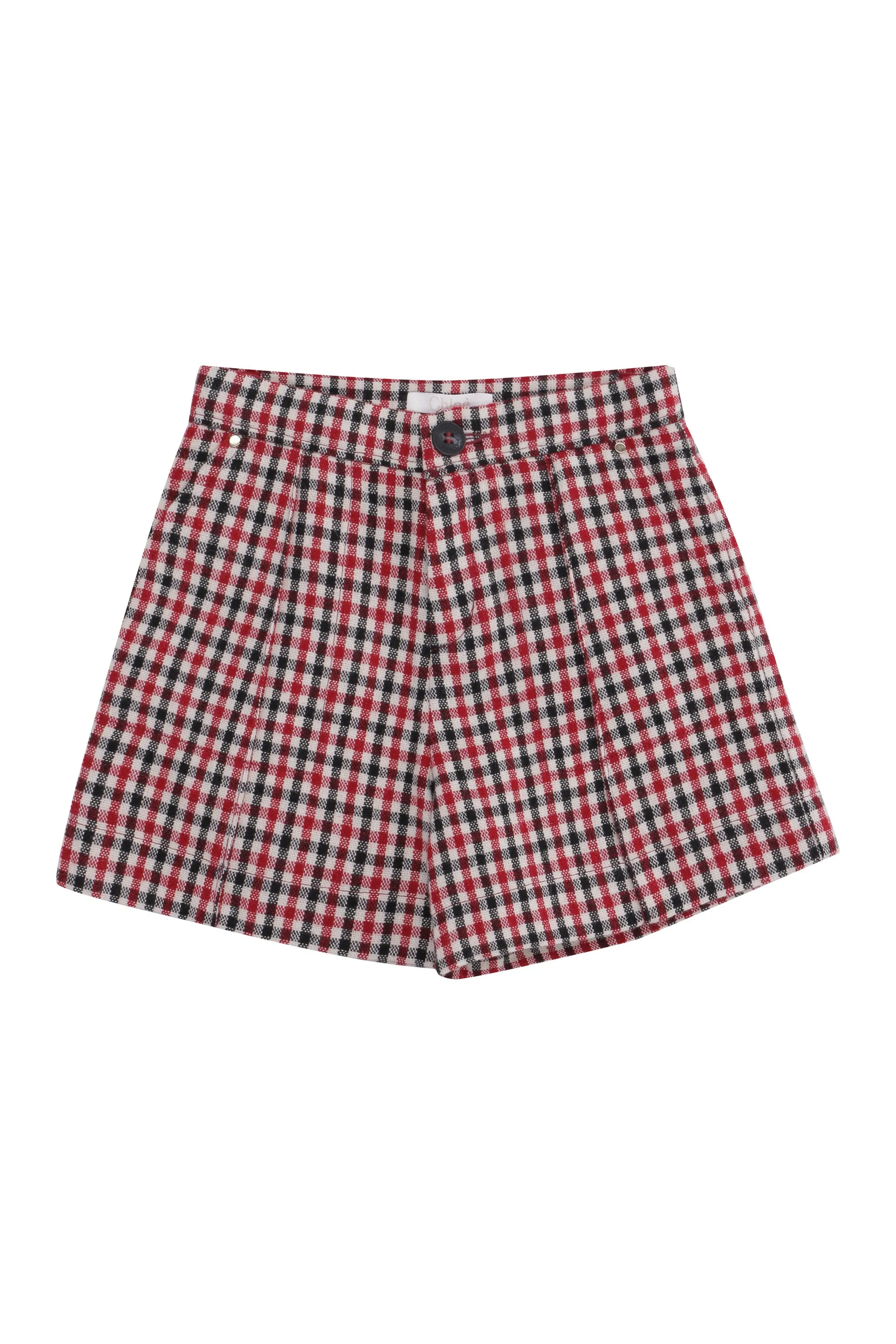 Chlo Kids Checked Shorts