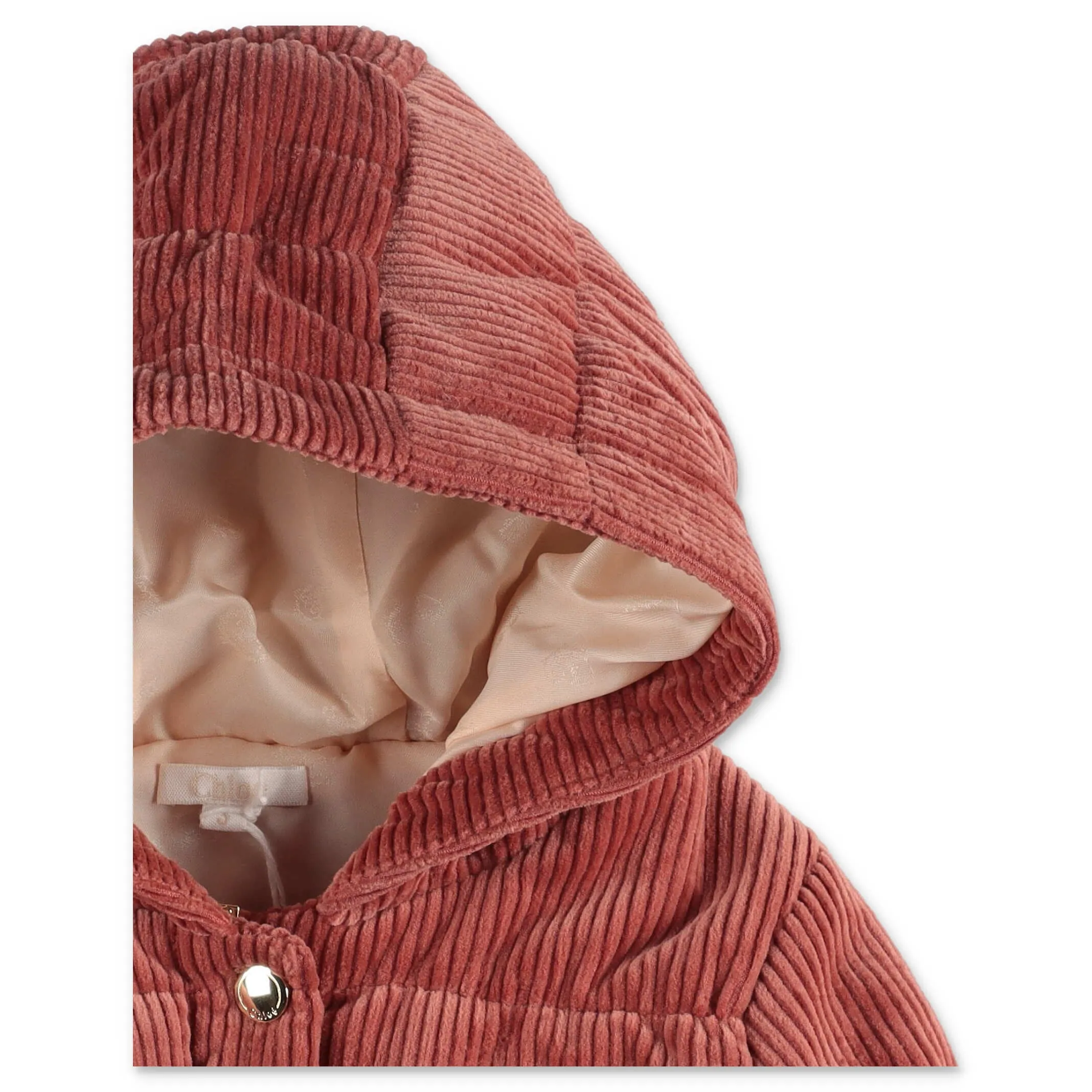 Chlo Kids Corduroy Hooded Coat