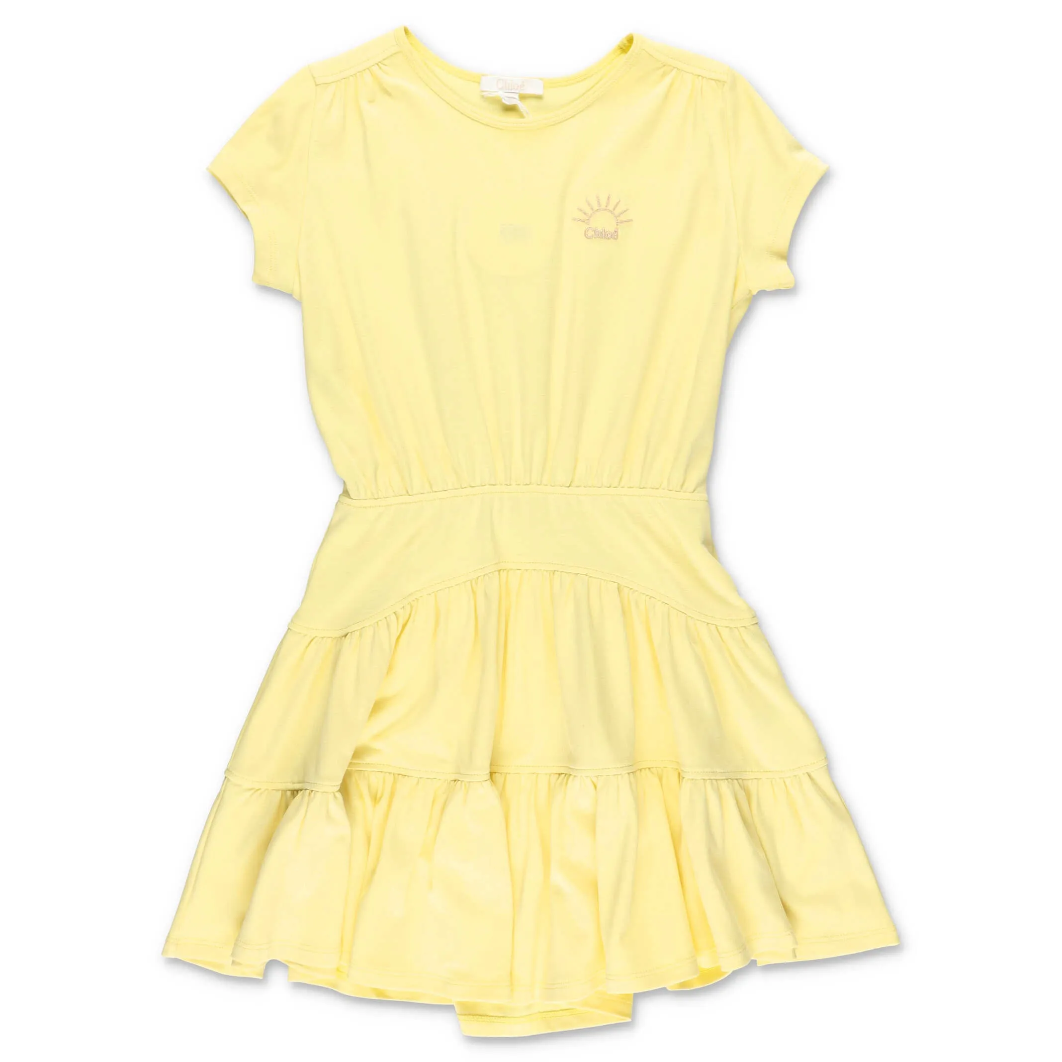 Chlo Kids Embroidered Logo T-Shirt Dress