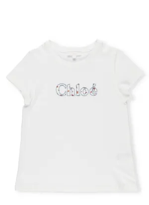 Chlo Kids Embroidered Logo T-Shirt