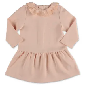 Chlo Kids Embroidered Ruffle Collar Dress