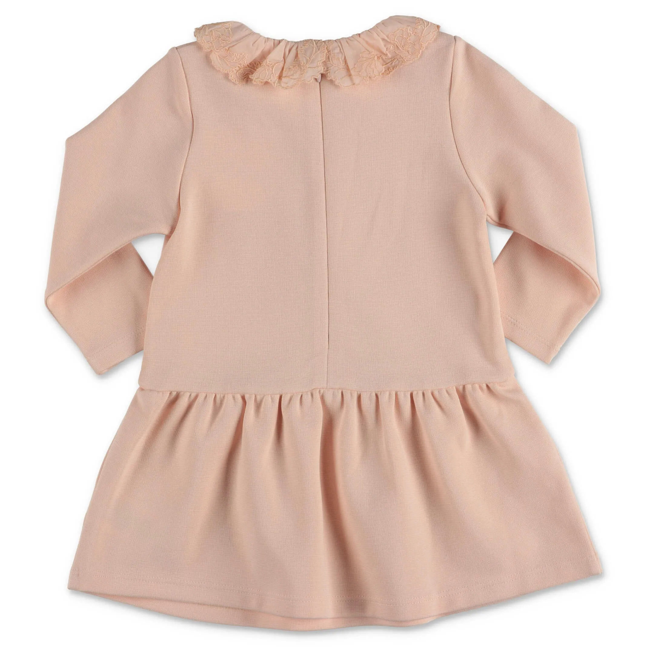 Chlo Kids Embroidered Ruffle Collar Dress