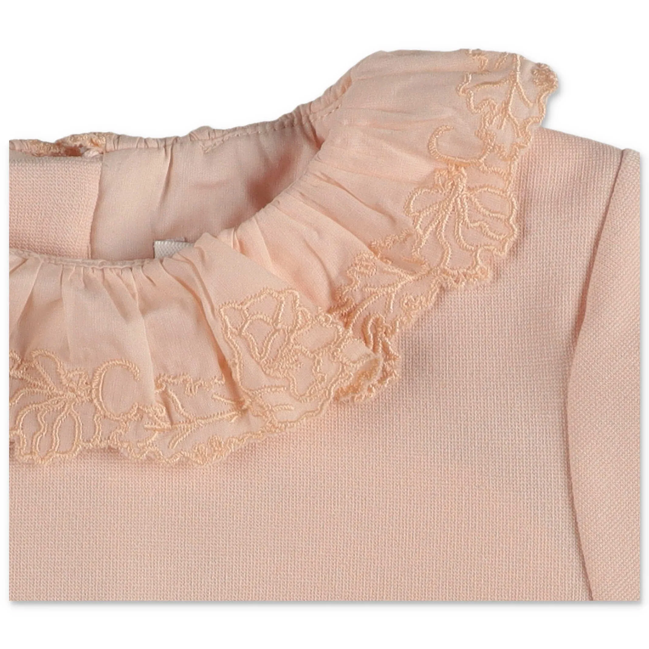 Chlo Kids Embroidered Ruffle Collar Dress