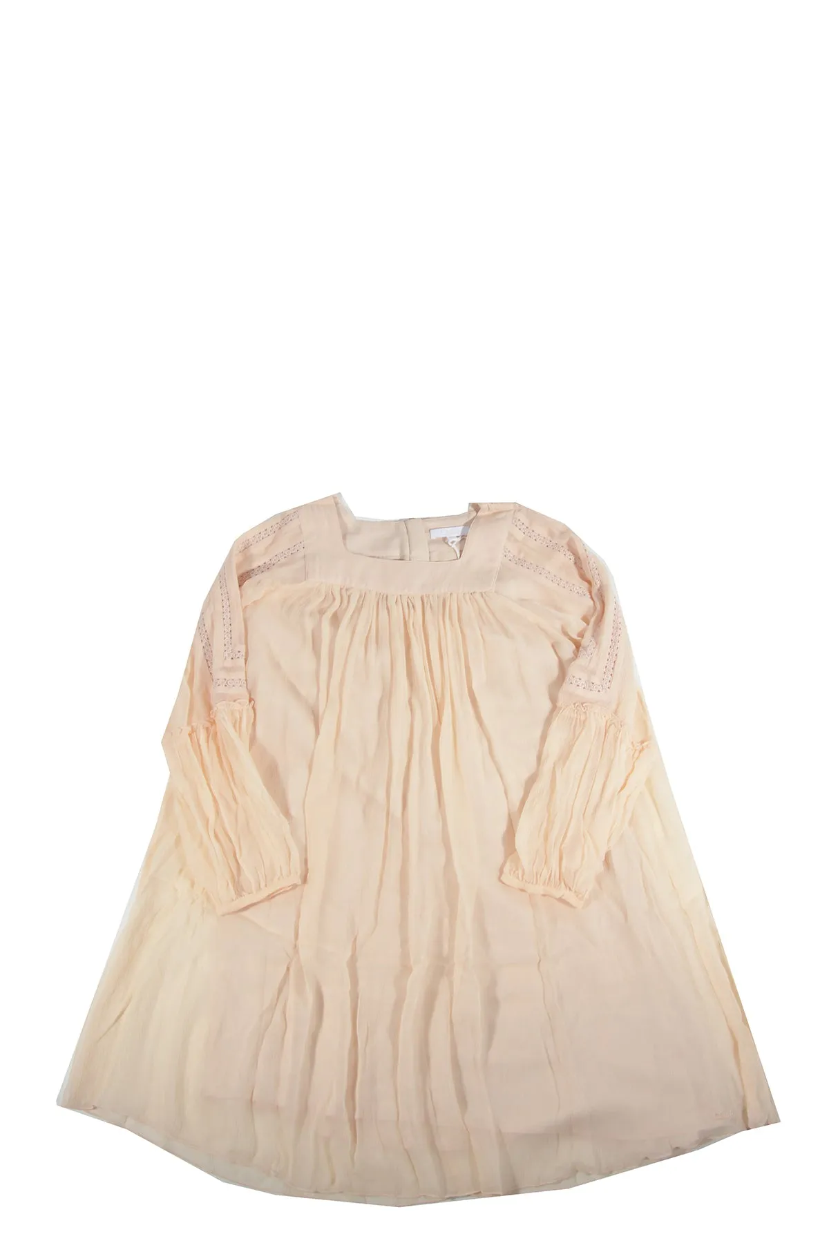 Chlo Kids Gathered Long Sleeve Dress
