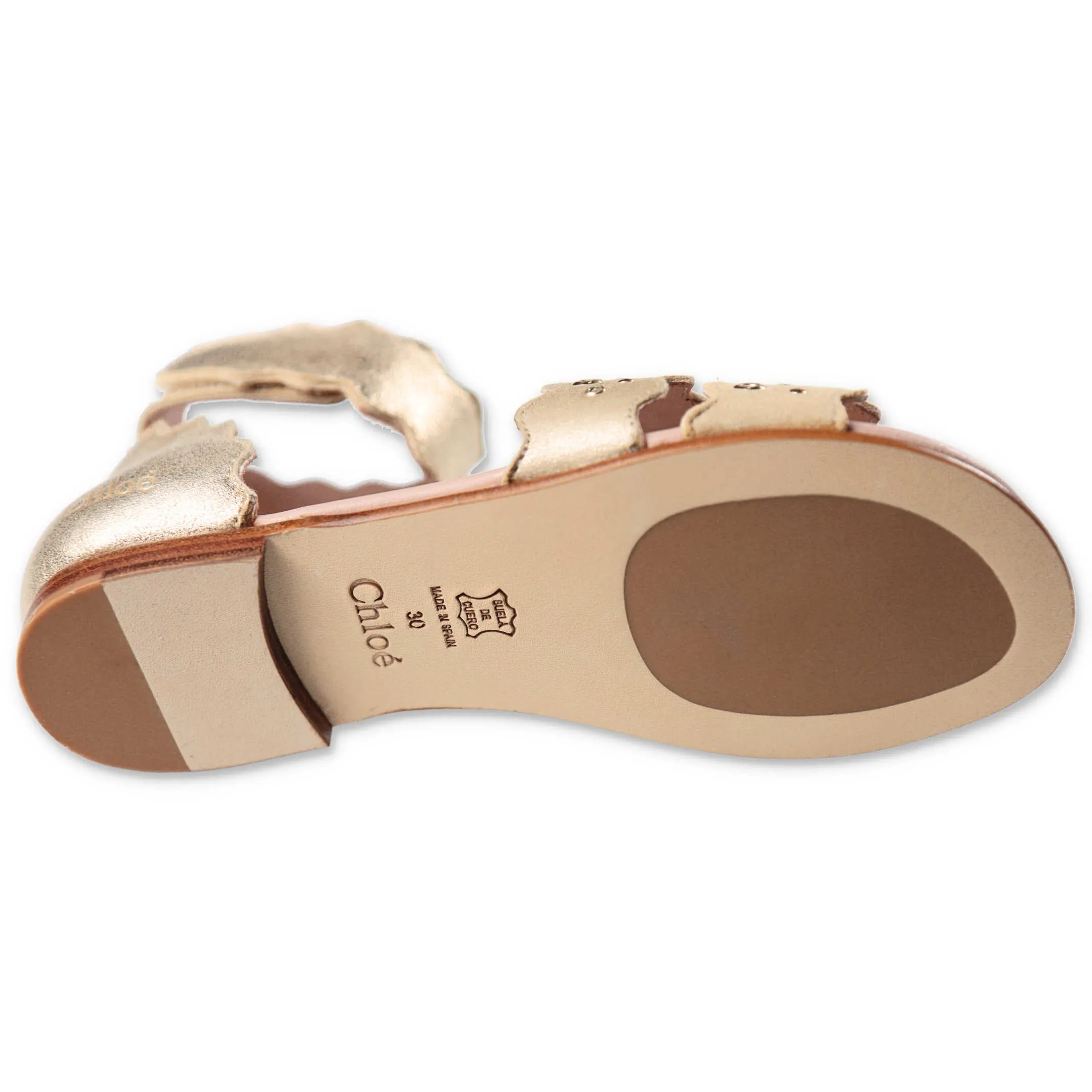 Chlo Kids Grommet Studded Metallic Sandals