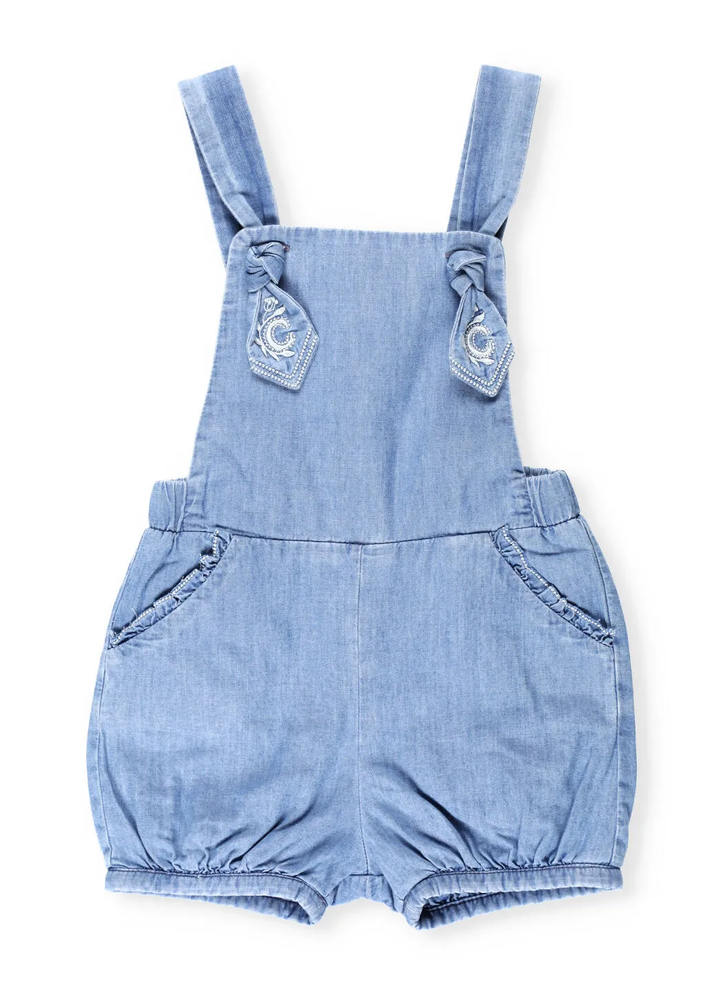 Chlo Kids Knot Detail Playsuit Overalls