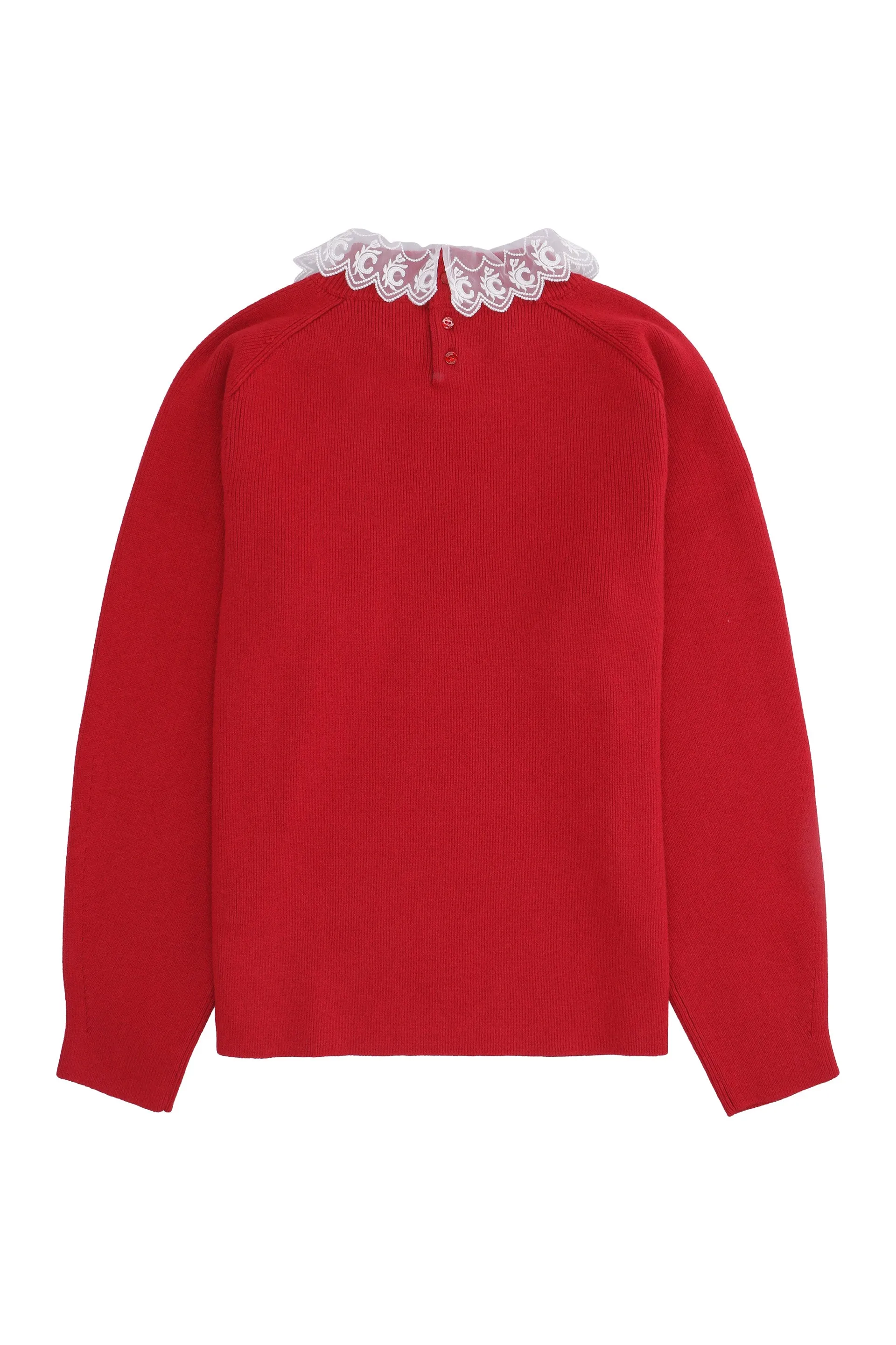 Chlo Kids Lace Collar Jumper