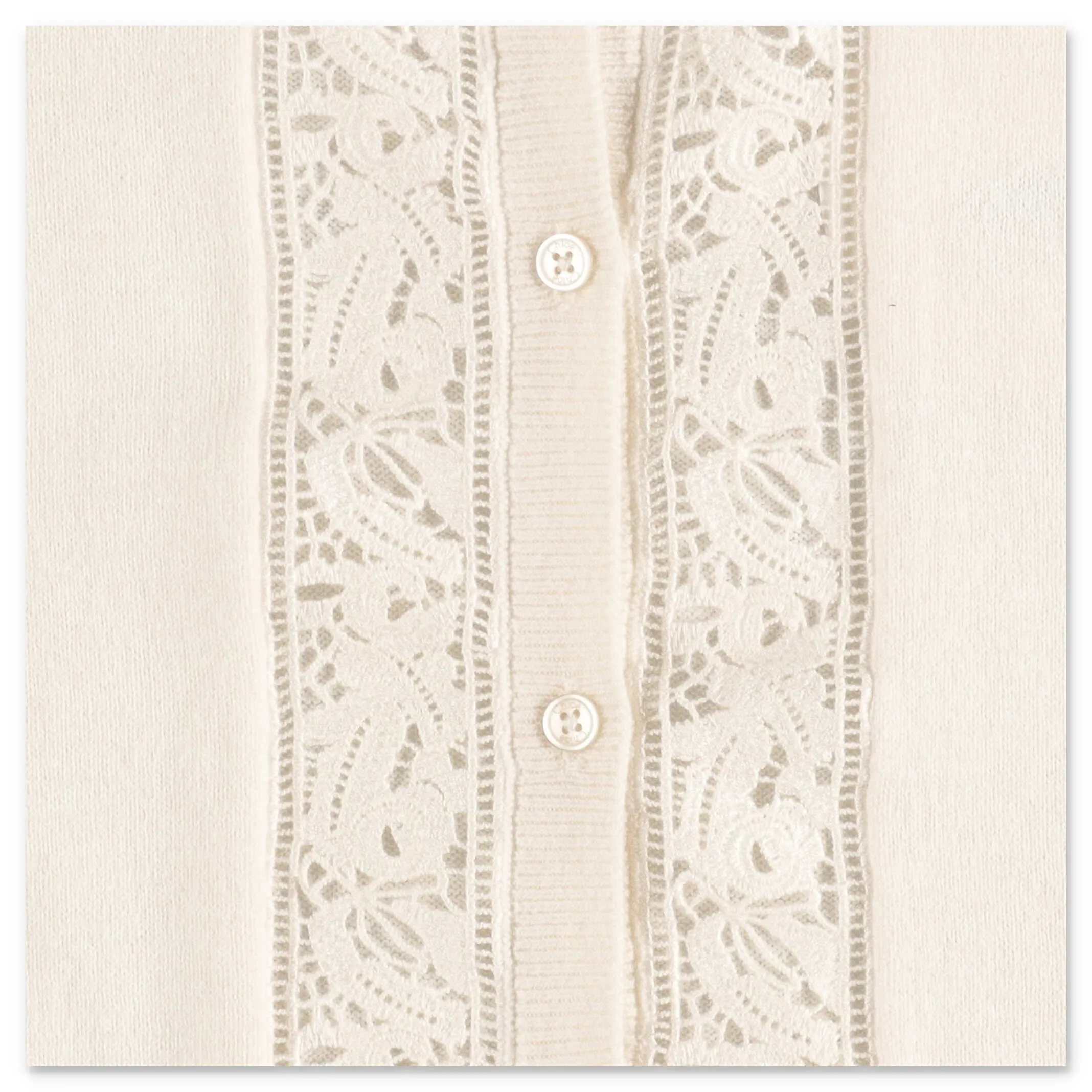 Chlo Kids Lace Detail Knit Cardigan