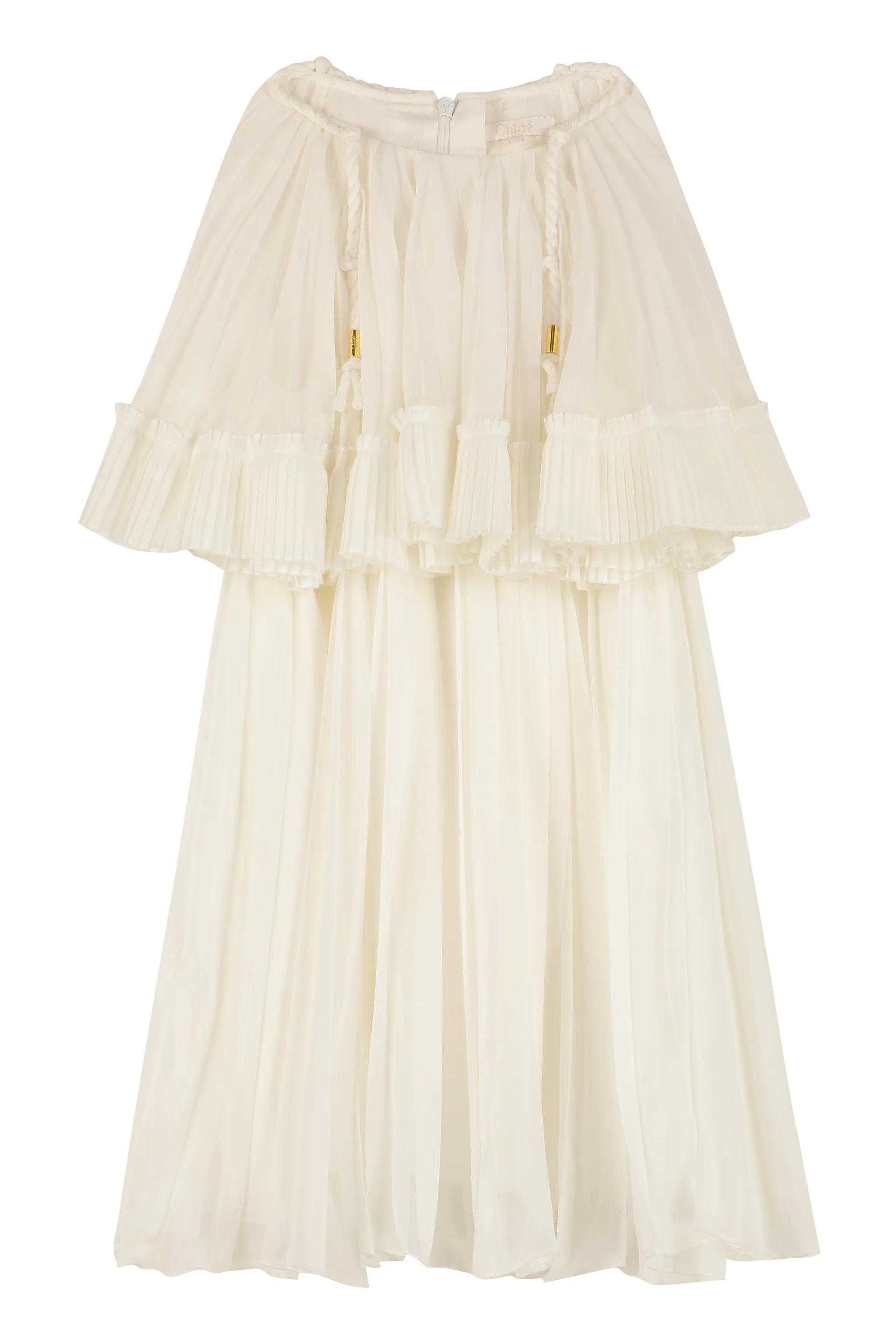 Chlo Kids Layered Pleated Dress