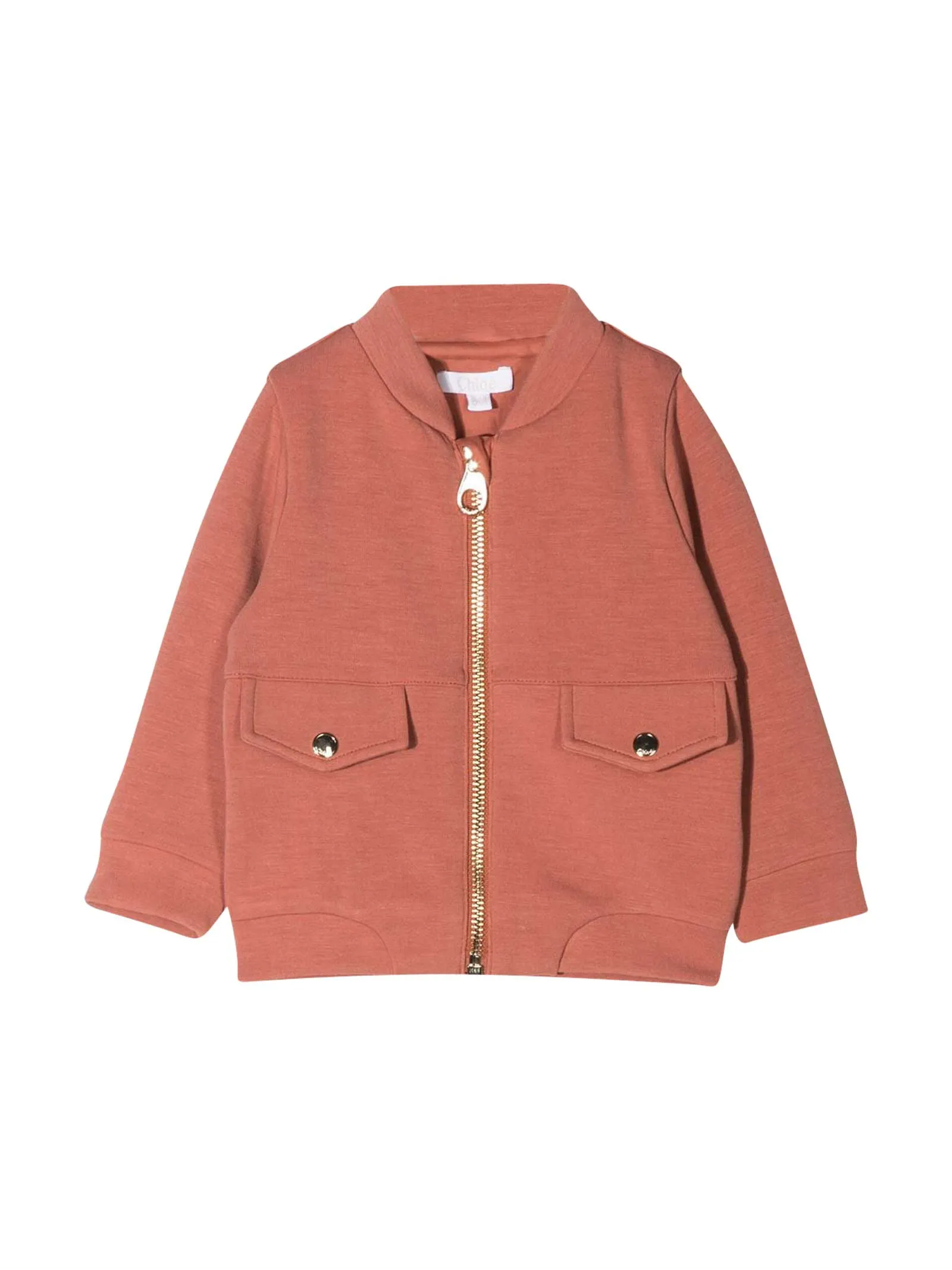 Chlo Kids Logo Detailed Zip-Up Jacket
