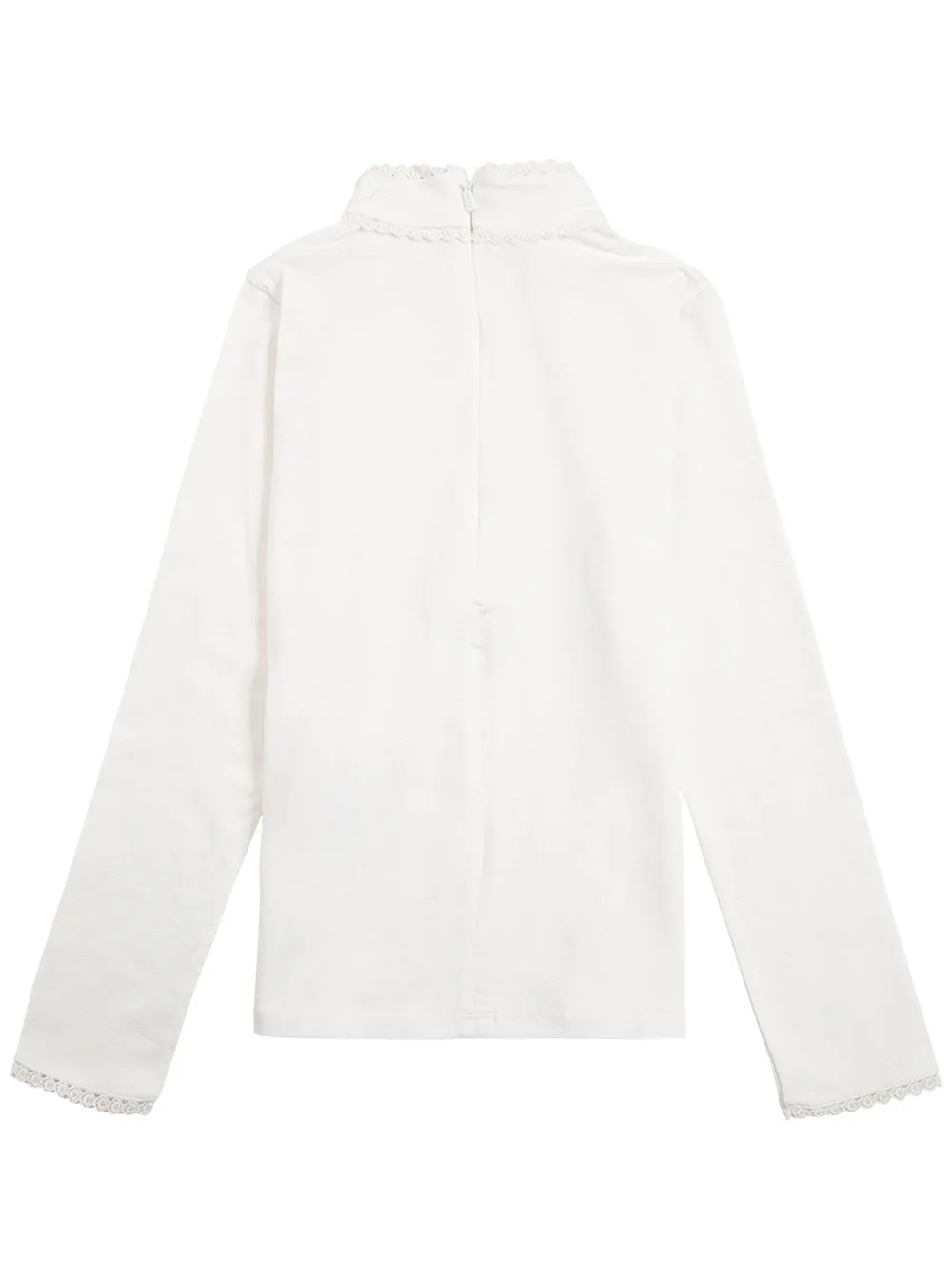 Chlo Kids Logo Embellished Turtleneck Sweater