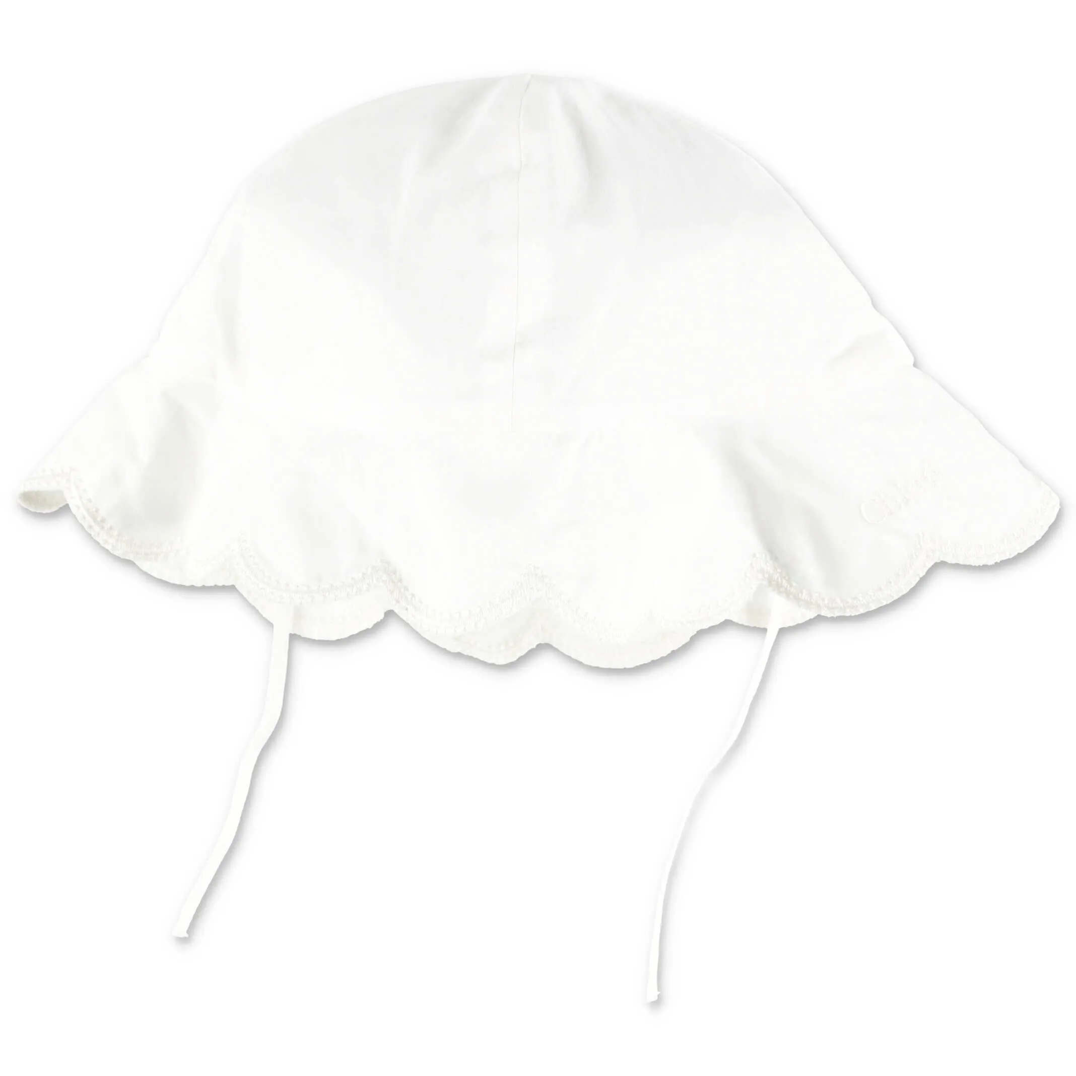 Chlo Kids Logo Embroidered Scalloped Edge Hat