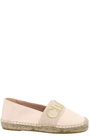 Chlo Kids Logo Embroidered Slip-On Espadrilles