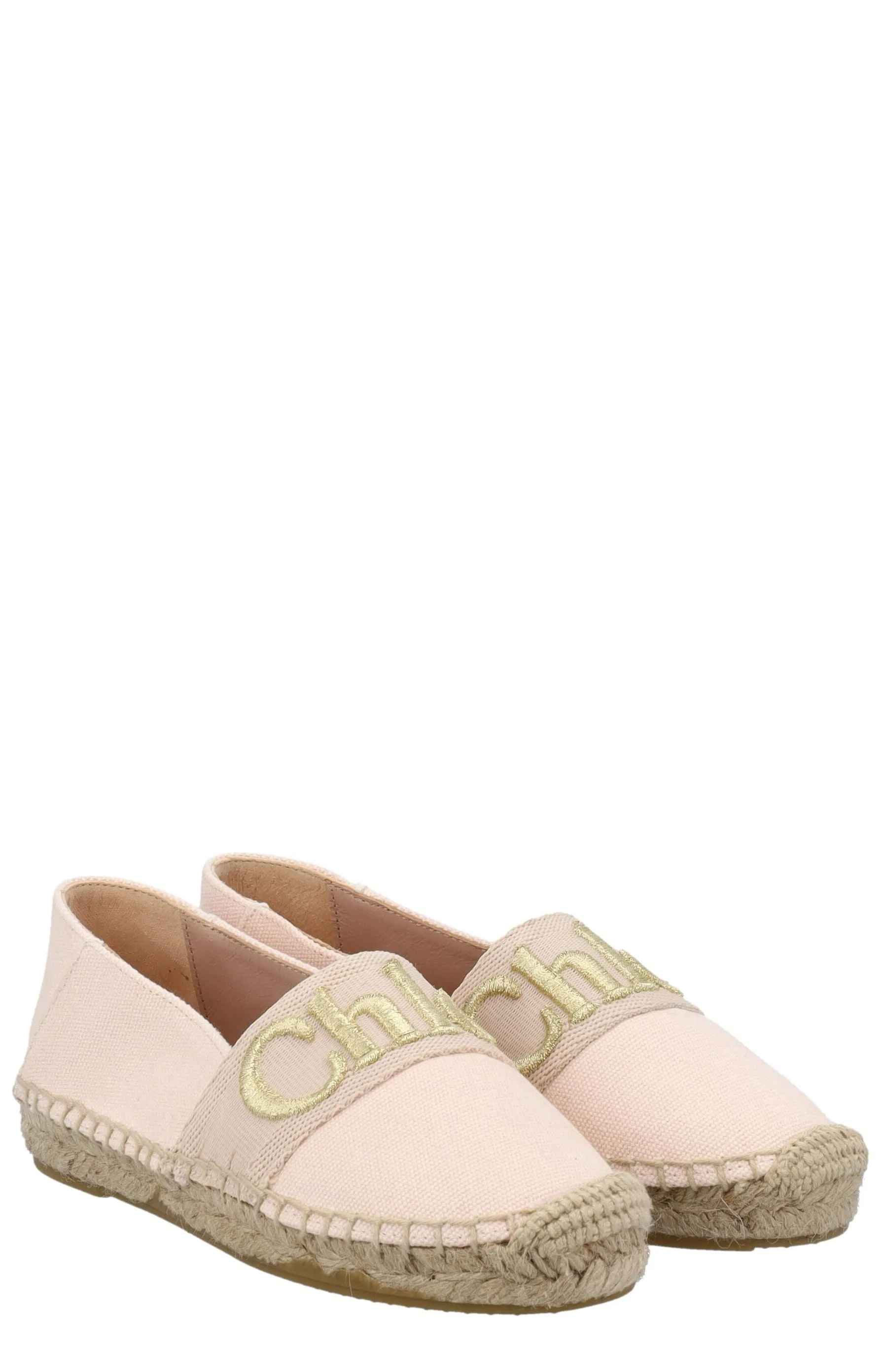 Chlo Kids Logo Embroidered Slip-On Espadrilles