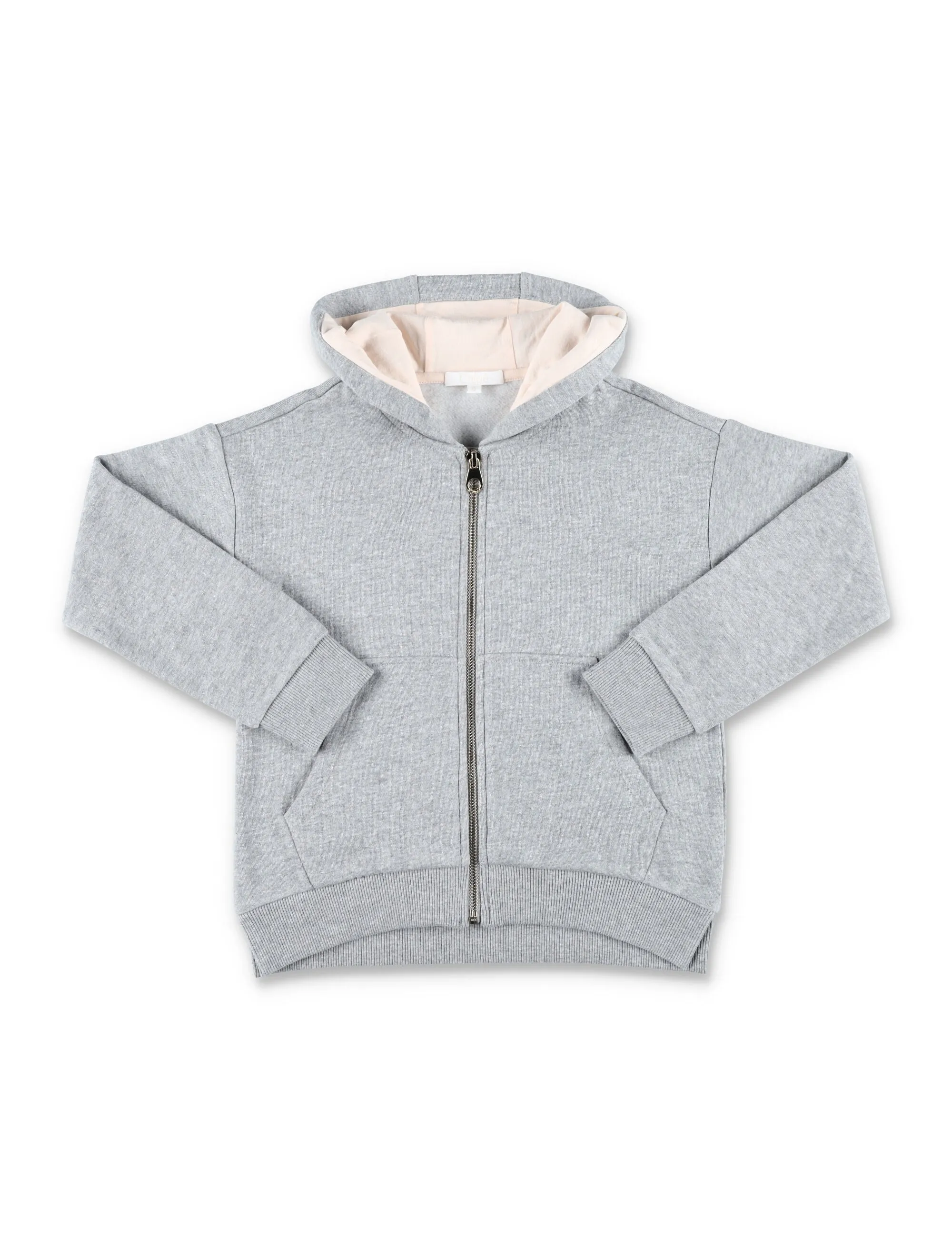 Chlo Kids Logo Embroidered Zip Up Hoodie